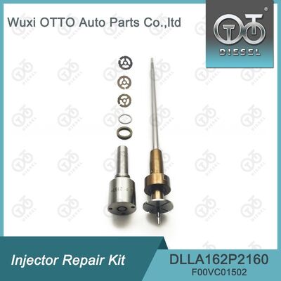 Kit de réparation d'injecteur Bosch pour 0445110369/646/647 avec buse DLLA162P2160 et vanne de commande F00VC01502.