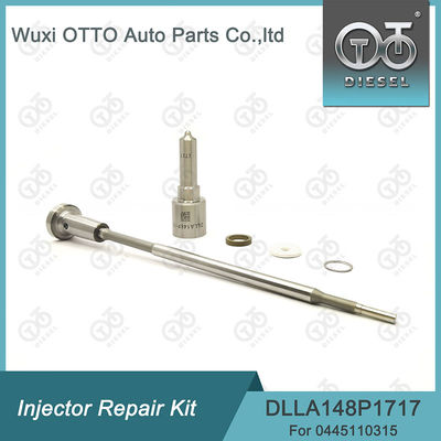 0445110315 Kit de réparation d'injecteur Avec buse DLLA148P1717 et soupape de commande F00VC01329.