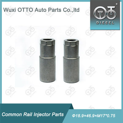 Écrou de chapeau de buse d'injecteur de carburant diesel en acier rapide Taille Φ18.9×46.9×M17*0.75 pour injecteur piézoélectrique avec sac en plastique dans un emballage en boîte en carton
